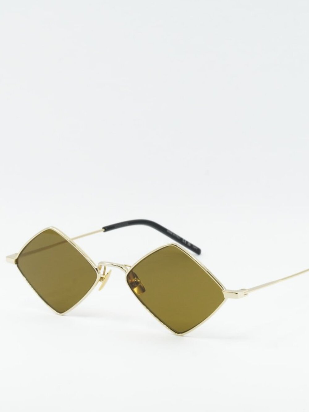 Saint Laurent SL302LISA 011 Geometric Sunglasses - Gold / Brown